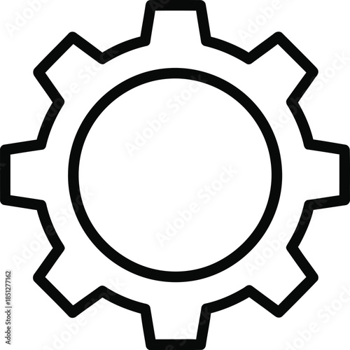 Calculator gear icon for industrial or financial applications