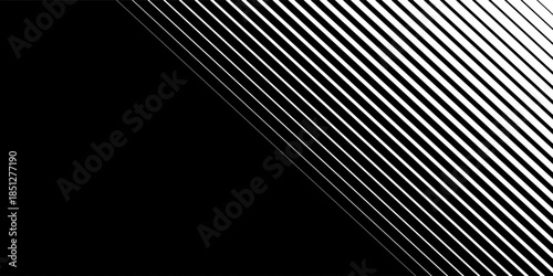 Retro caramLine halftone gradation texture. Fading horizontal stripe gradient background. Repeating pattern backdrop. Black parallel thin to thick lines backdrop for overlay, print, cover