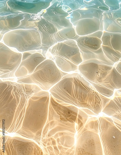 Sunlight reflecting on rippled, shallow water