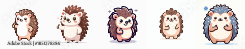 cute hedgehog vector giving thumbs up