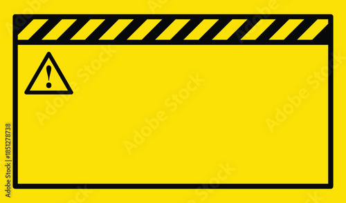 blank space yellow caution warning sign board illustration, suitable for warning projects