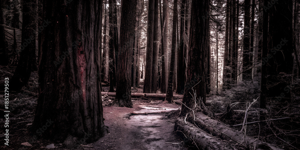 Naklejka premium The Obsidian Grove