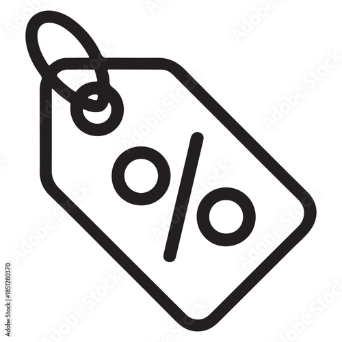 Discount tag with percentage symbol