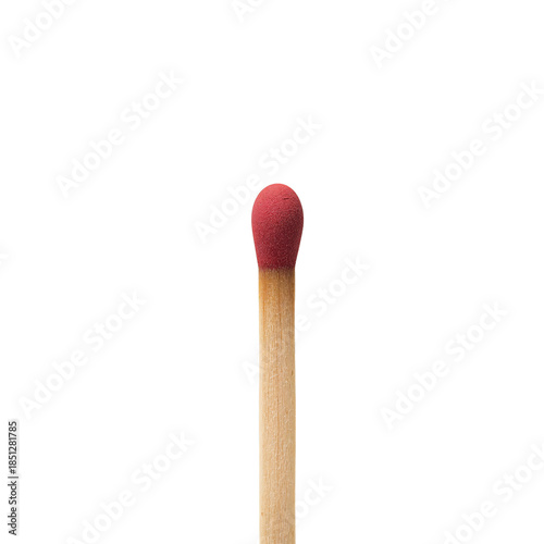 Matchstick With Red Tip Standing Upright on a Flat Surface in a Simple Setting