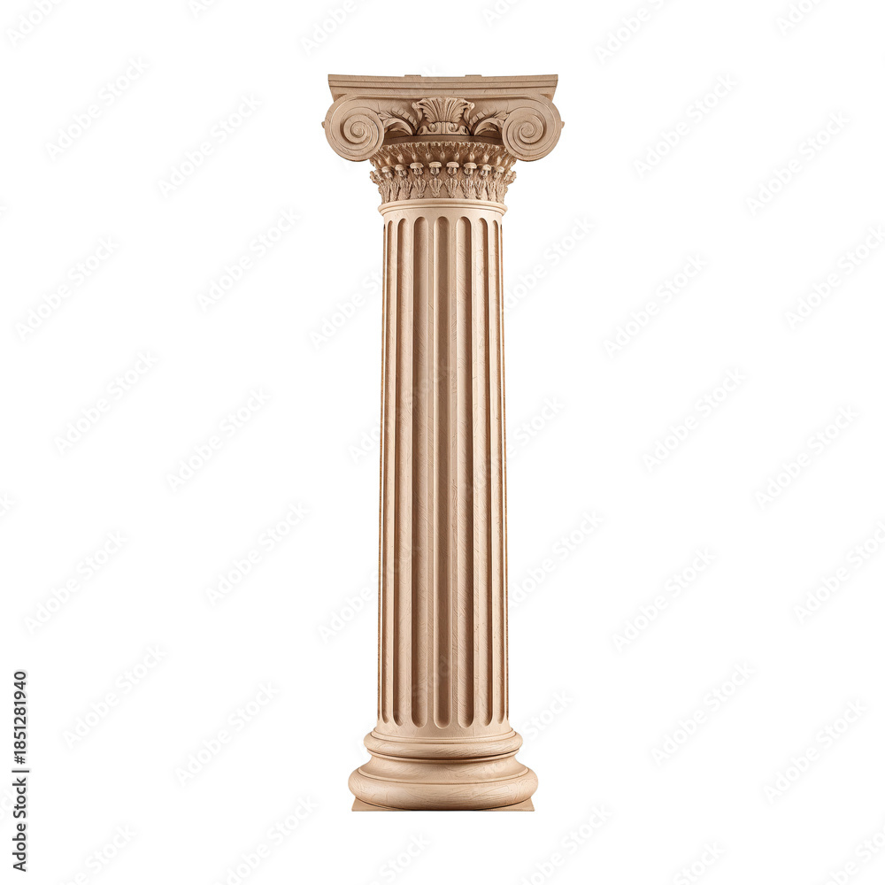 Naklejka premium Column Stands Tall in a Studio Setting Showing Detailed Design and Craftsmanship