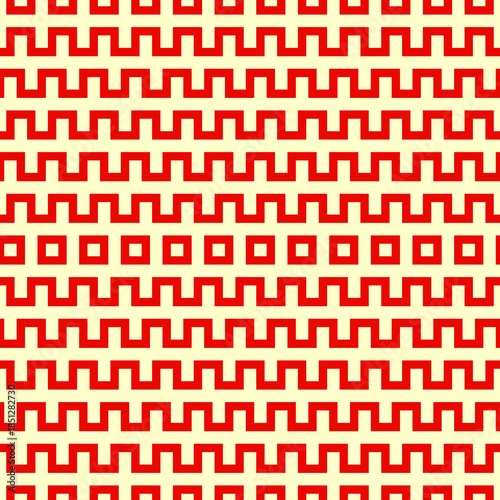 Lines seamless pattern. Stripes print. Wavy linear background. Simple geometric motif. Curves image. Ethnic digital paper. Repeated waves textile print. Trendy web design. Vector artwork.