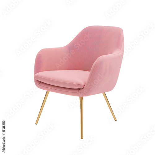 Comfortable Pink Chair With Stylish Design in a Modern Living Space