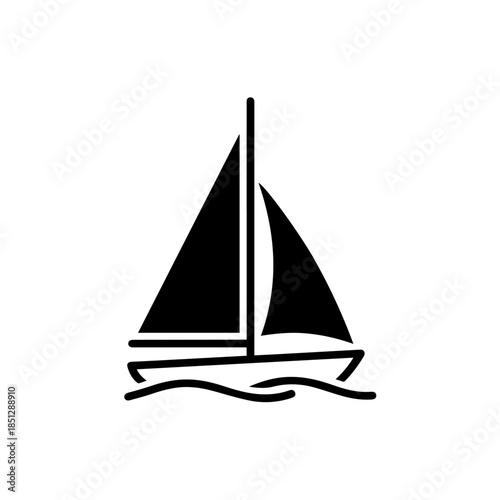 Sailboat on waves