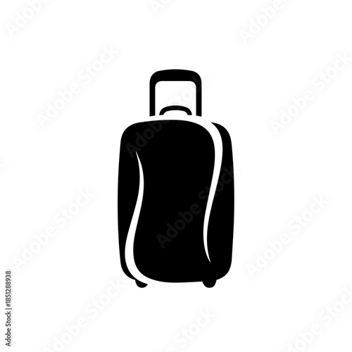 Black suitcase with handle