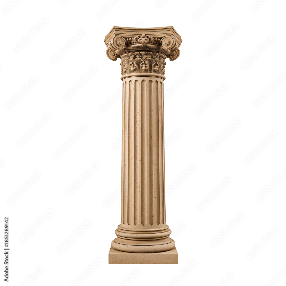 Naklejka premium Column Stands Tall in Architectural Design Showing Details of Classical Style