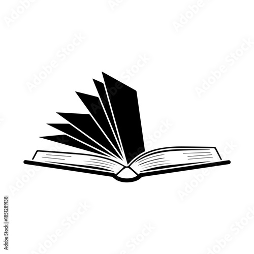 Open book with pages fanned out