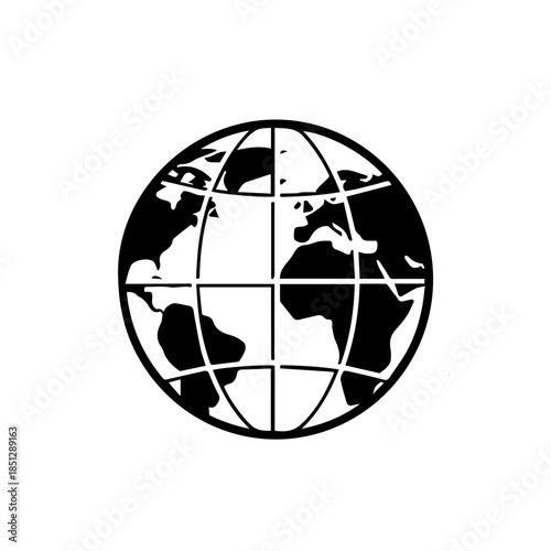 Global map with grid