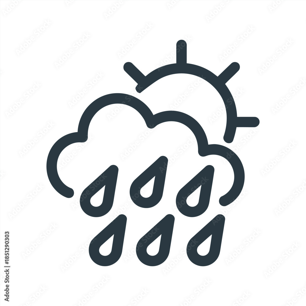 Fototapeta premium rain, storm, cloud, weather, overcast, dripping, downpour, wet, gloomy