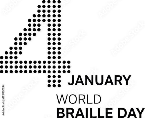 World Braille Day global awareness illustration celebrating inclusive communication for visually impaired people observed annually on January fourth