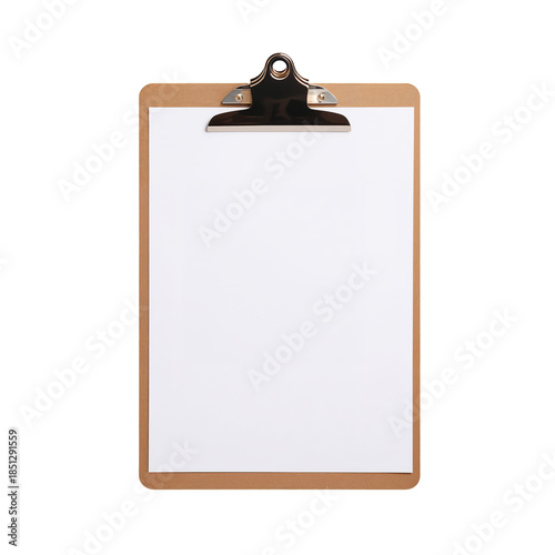 Blank Clipboard on a Table Waiting for Notes in an Office Setting During the ...