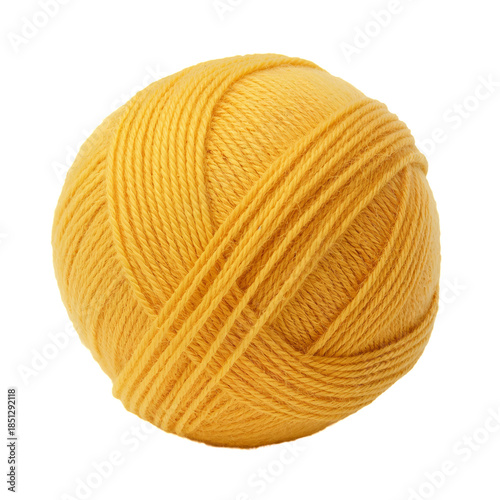 Yarn Ball on White Background Ready for Crafting and Knitting Activities
