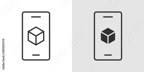 AR learning icon representing augmented reality education, featuring a book or graduation cap with AR markers to symbolize interactive, immersive learning experiences.