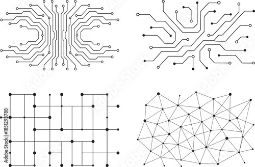 Complex network diagrams Vector
