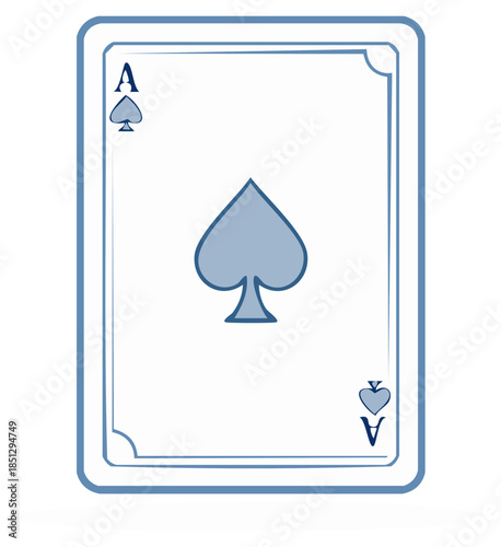 Ace of Spades playing card illustration graphic design element vector art