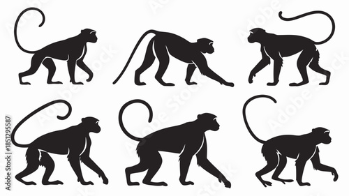 Vector illustration black and white raised fists