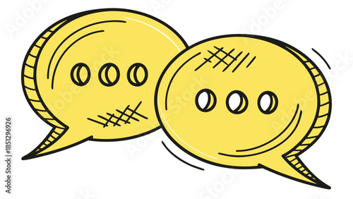 Two speech bubbles with different emotions Vector