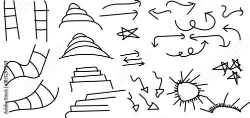 Hand drawn doodle design with white background