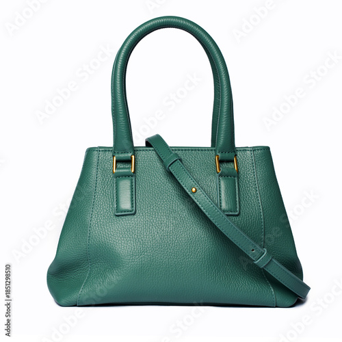 Slika na platnu Women's leather bag on a white background.