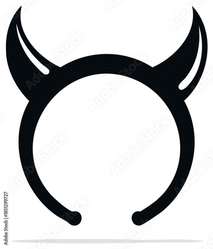 Stylish Black Devil Horn Headband for Halloween Costume Party