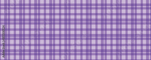 Purple gingham seamless plaid pattern background