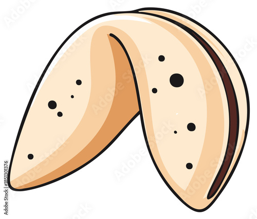 Charming Fortune Cookie Icon Delivering Sweet Messages Of Good Fortune And Unexpected Surprises