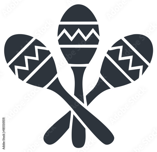 Musical maracas illustration depicting rhythm and cultural celebration for parties or dance events