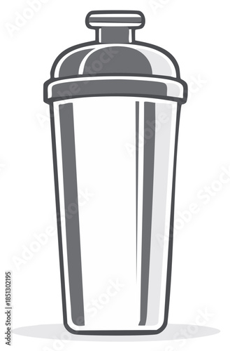 Monochromatic fitness shaker bottle for protein shakes and nutritional drinks