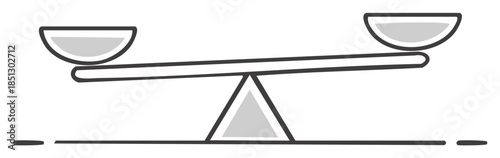 Simple Scale Icon Depicting Imbalance or Judgement and Weighing Options