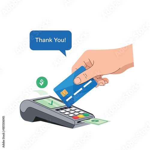 Contactless payment with credit card and payment terminal