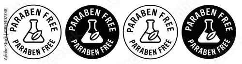 paraben free leaf drop label icon