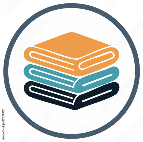 Folded Laundry Stack Icon Graphic Simple Style Clean Fabrics Laundry Service