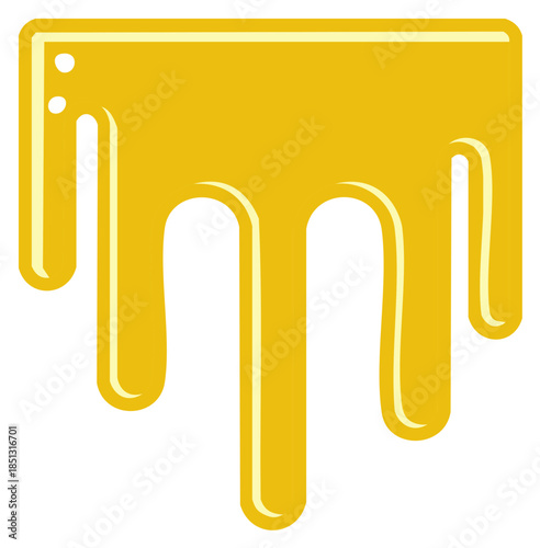 Abstract Yellow Honeycomb Dripping Liquid Flowing Viscous Substance