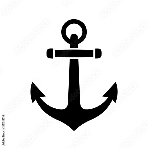 Simple black anchor