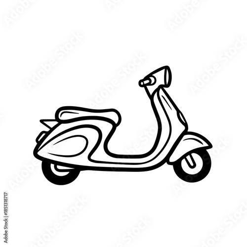 Classic scooter illustration
