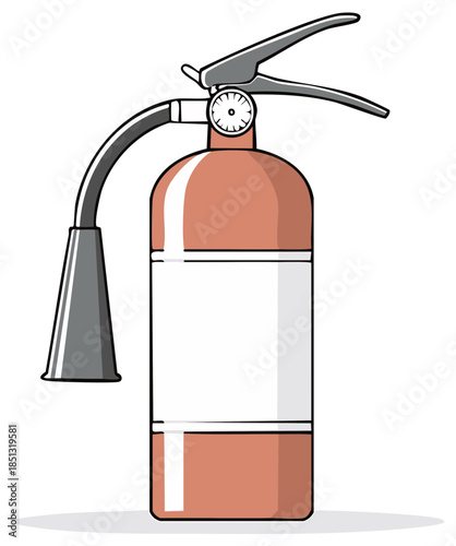 Fire Extinguisher Safety Device Vector Illustration Emergency Equipment