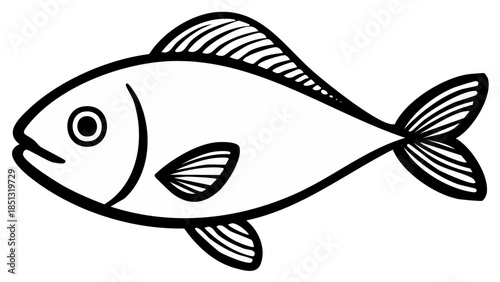 Cartoon fish illustration graphic design element