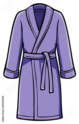 Cozy Lavender Robe Illustration for Relaxation and Comfort