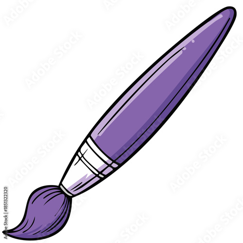Artistic Purple Paintbrush for Creative Projects and Artistic Expression