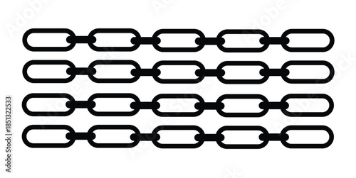 blockchain network structure pattern with connected chain links showing distributed ledger technology and cryptocurrency system architecture isolated on white background.
