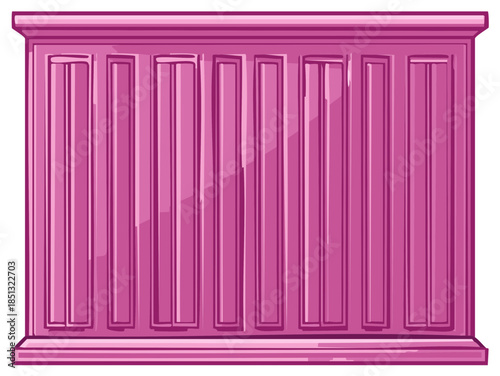 Whimsical Pink Radiator Elegant Interior Heating Warmth Creative Design Element