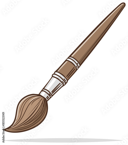 Artist paint brush vector icon, illustration, watercolor tool for painting and drawing