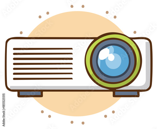 Cute cartoon video projector for business presentations, education, and entertainment media