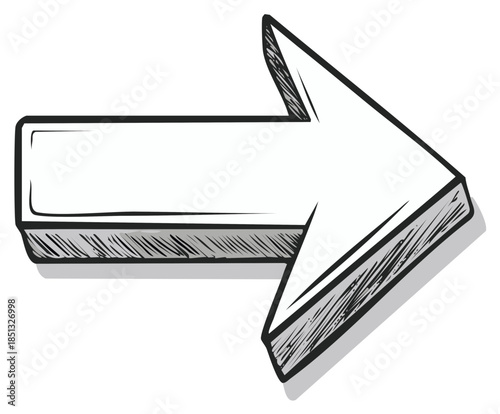 Cartoon Directional Right Arrow Design Element Illustration Art