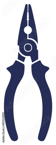 Pliers hand tool vector icon illustration for repair and construction work