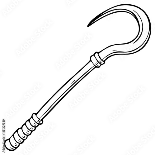 Cartoon Khopesh Sword: Ancient Egyptian Weaponry, Pharaoh Power, Royalty Symbol